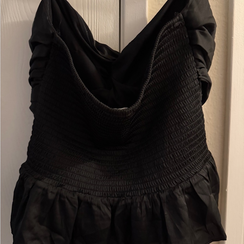 Express Black Ruched Tube Top - Picture 2 of 2